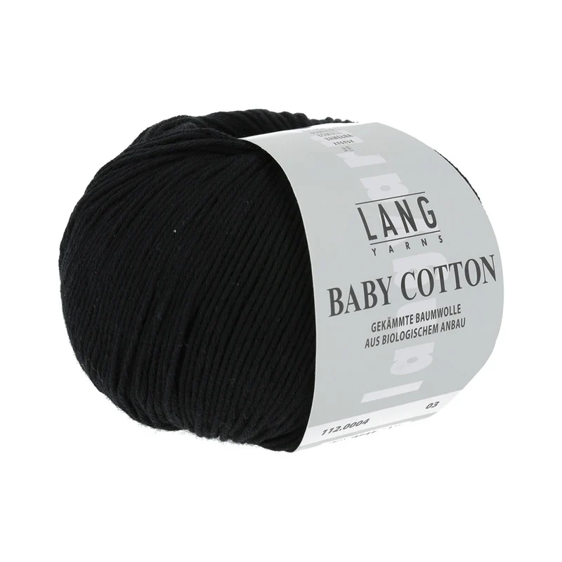 Lang Yarns Baby Cotton 0004 Schwarz