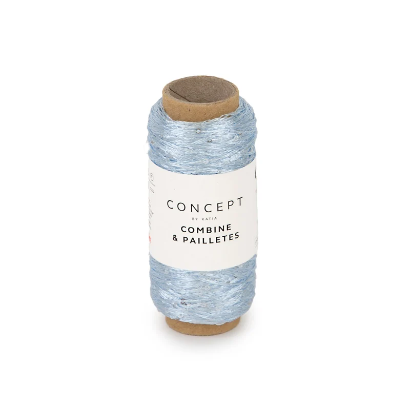 Katia Combine & Paillettes 056 Wasserblau