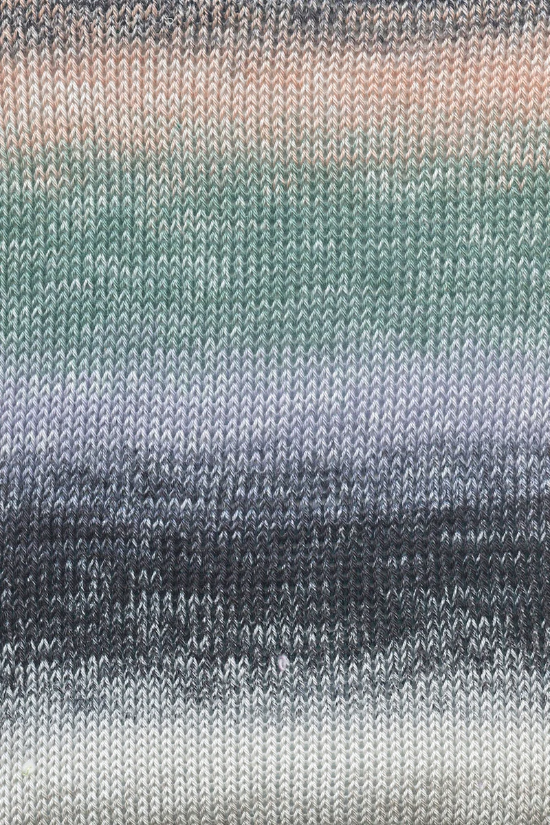 Lang Yarns Quattro Dégradé 0020 Schwarz/Graugrün/Flieder
