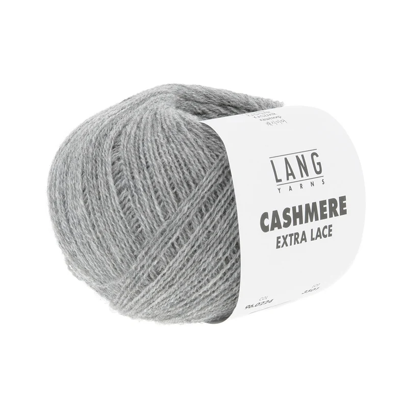 Lang Yarns Cashmere Extra Lace 0224 Grau-Mélange