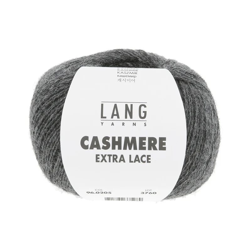 Lang Yarns Cashmere Extra Lace 0205 Dunkelgrau Mélange