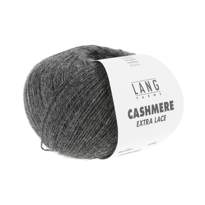 Lang Yarns Cashmere Extra Lace 0205 Dunkelgrau Mélange