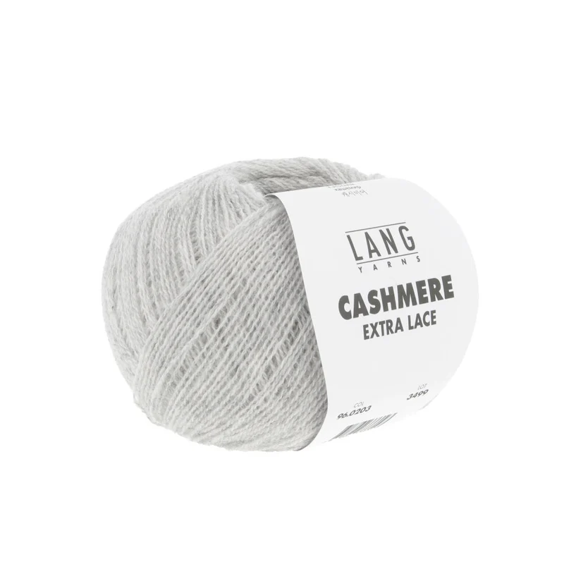 Lang Yarns Cashmere Extra Lace 0203 Hellgrau Mélange