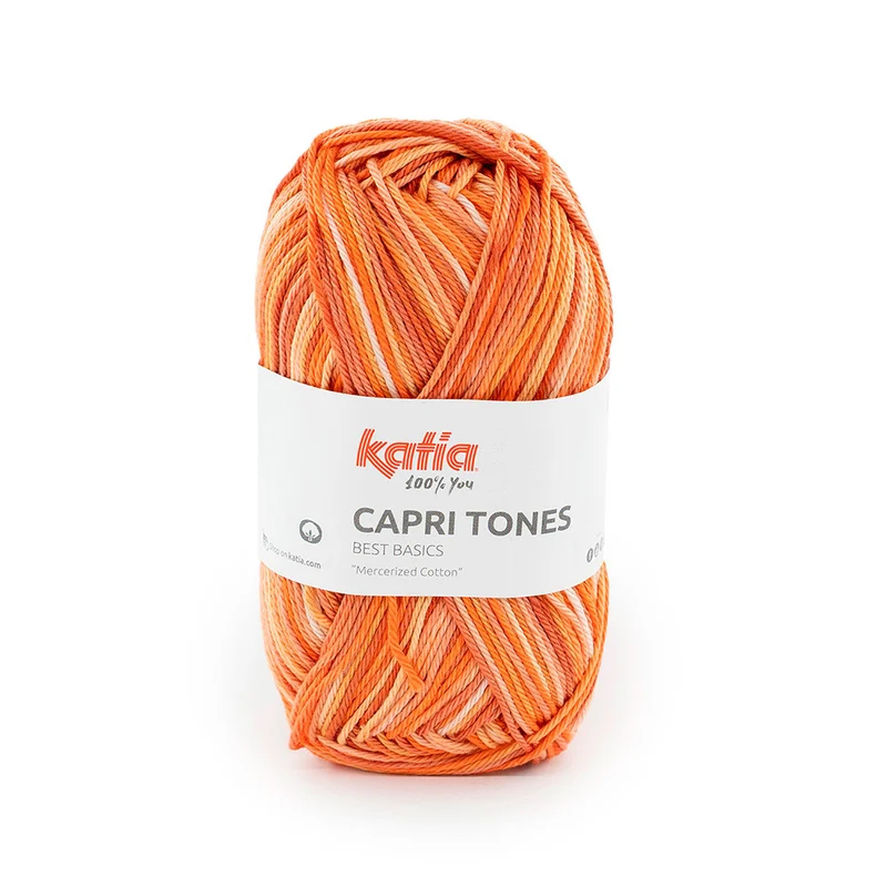 Katia Capri Tones 307 Orange-Naturweiß