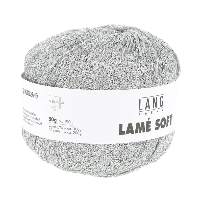 Lang Yarns Lamé Soft 0003 Hellgrau