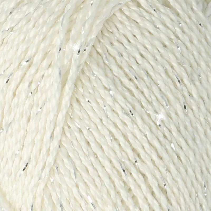 Scheepjes Catona Shine 50 g 105-S Bridal White – Silver