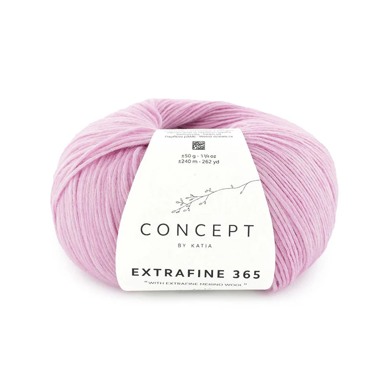 Katia Extrafine 365 308 Kaugummi, rosa