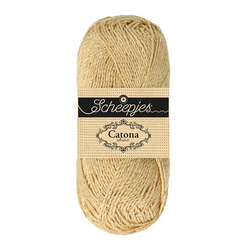 Scheepjes Catona Shine 50 g 404-G English Tea – Gold