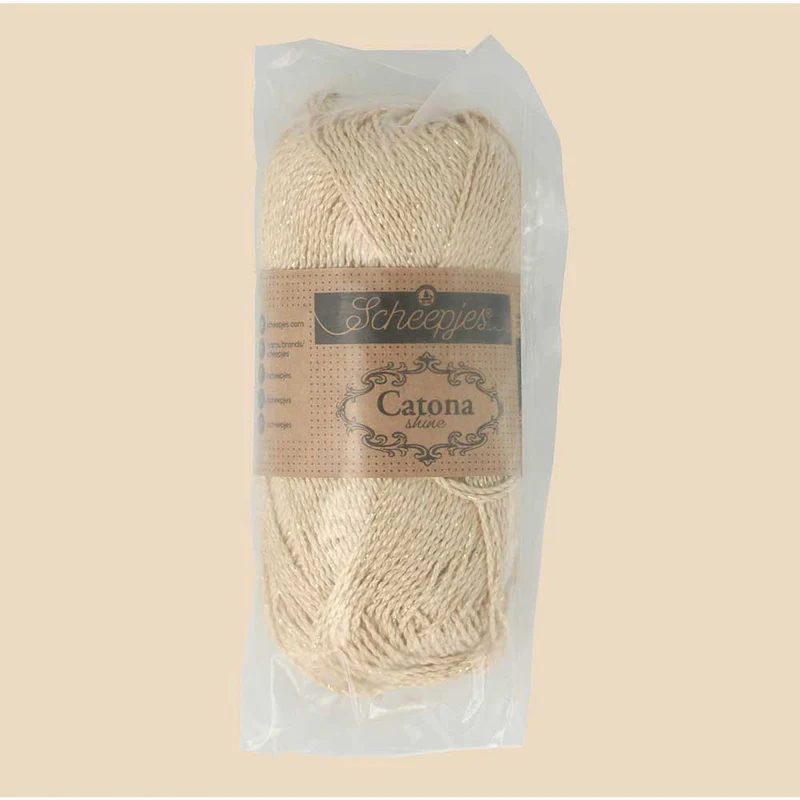 Scheepjes Catona Shine 50 g 404-G English Tea – Gold
