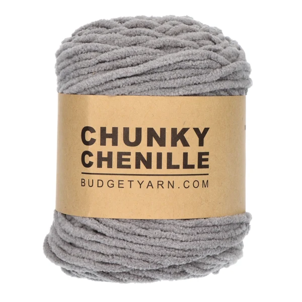 BudgetYarn Chunky Chenille 096 Shark Grey