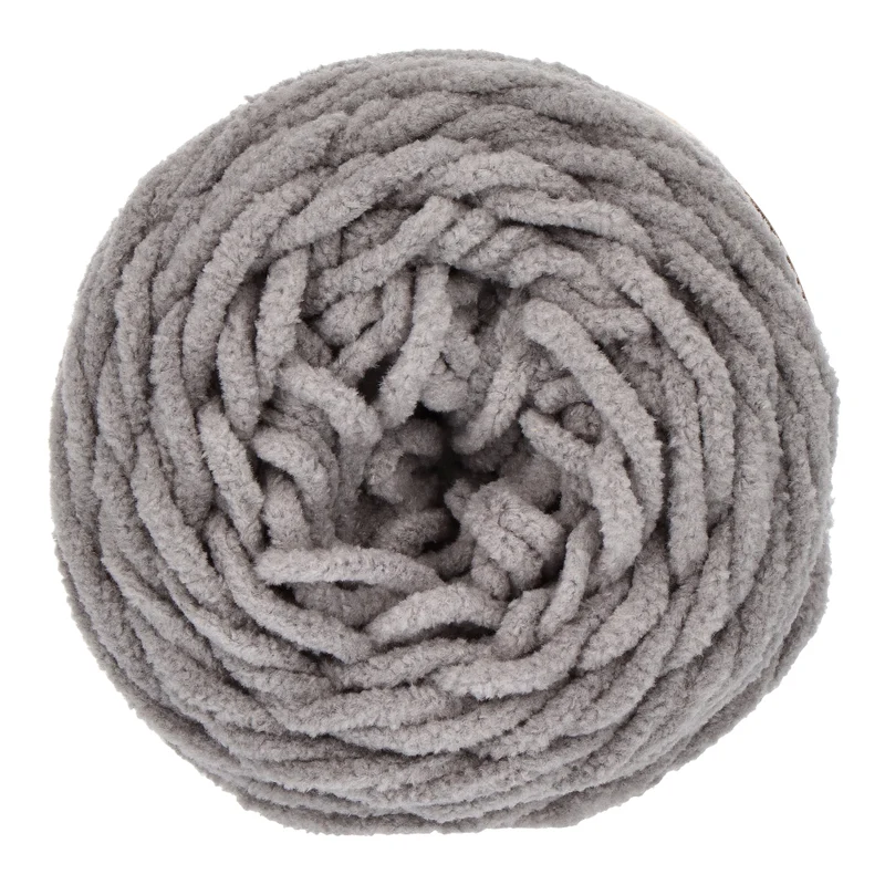 BudgetYarn Chunky Chenille 096 Shark Grey
