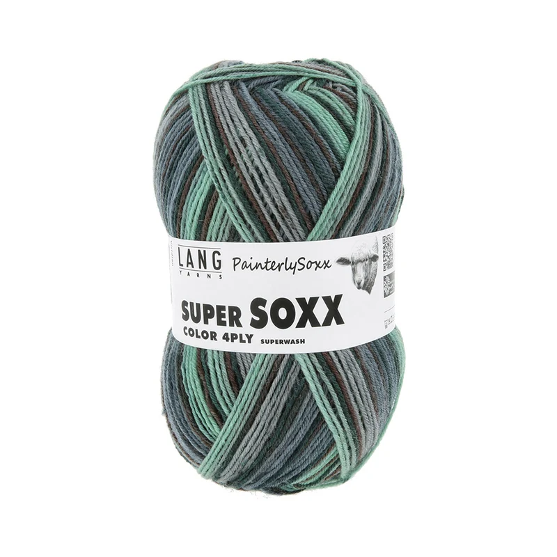 Lang Yarns Super Soxx Color 4-fach 0549 Dunkelblau/Mint 1150 Viridian