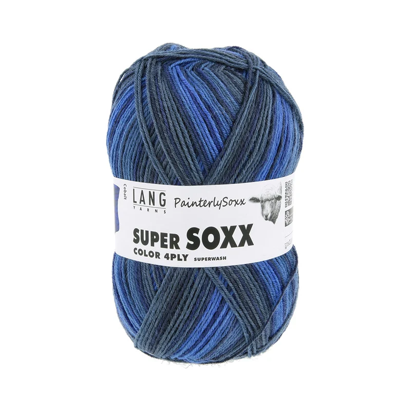 Lang Yarns Super Soxx Color 4-fach 0551 Blau 1150 Kobalt