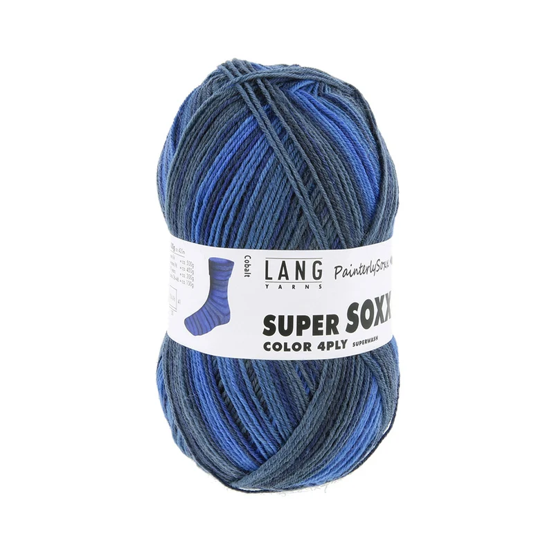 Lang Yarns Super Soxx Color 4-fach 0551 Blau 1150 Kobalt