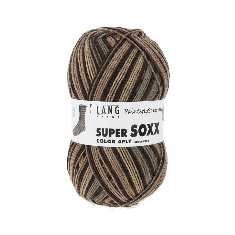 Lang Yarns Super Soxx Color 4-fach 0550 Braun/Beige 1150 Sienna