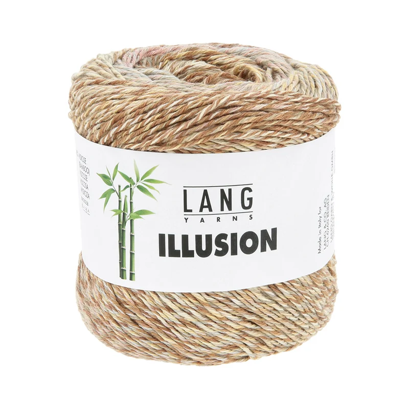 Lang Yarns Illusion 0008 Braun/Wolke/Gelb/Rosa