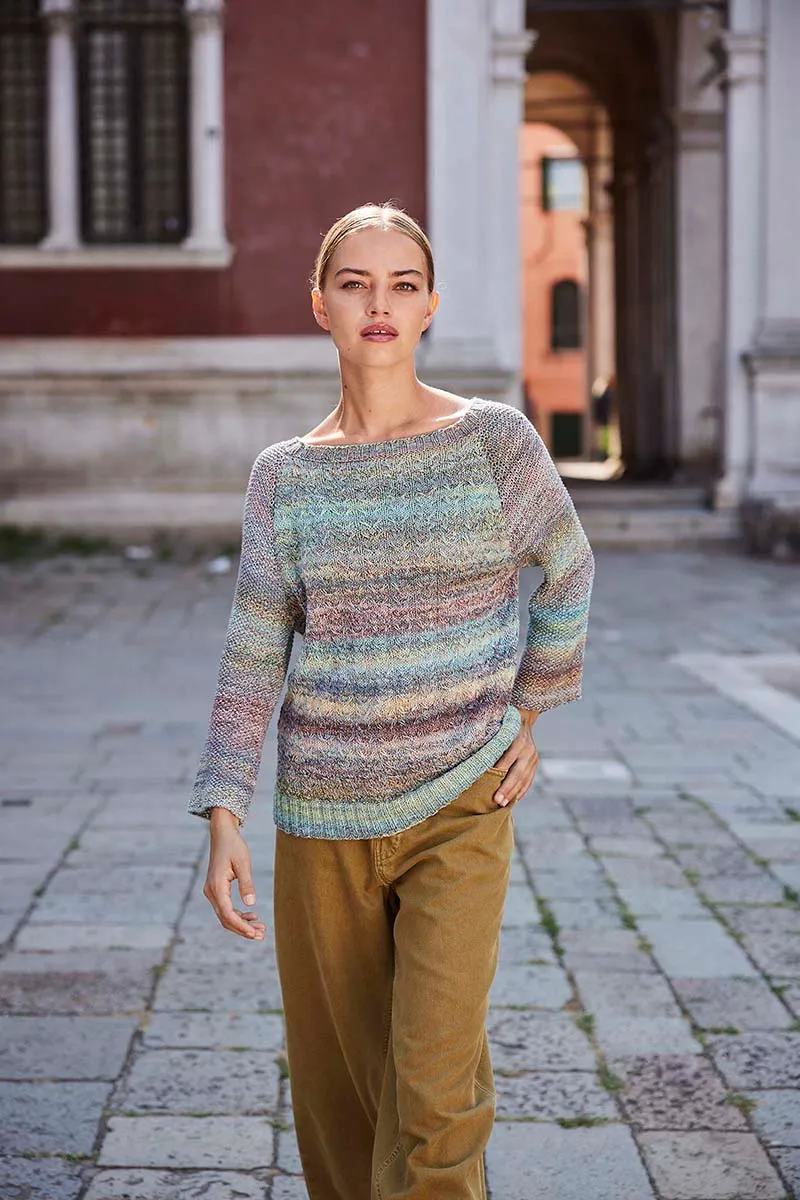 Lang Yarns Illusion 0008 Braun/Wolke/Gelb/Rosa