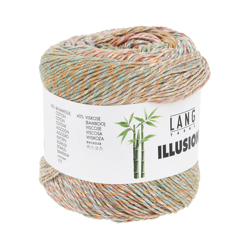 Lang Yarns Illusion 0011 Lachs/Orange/Aqua/Creme