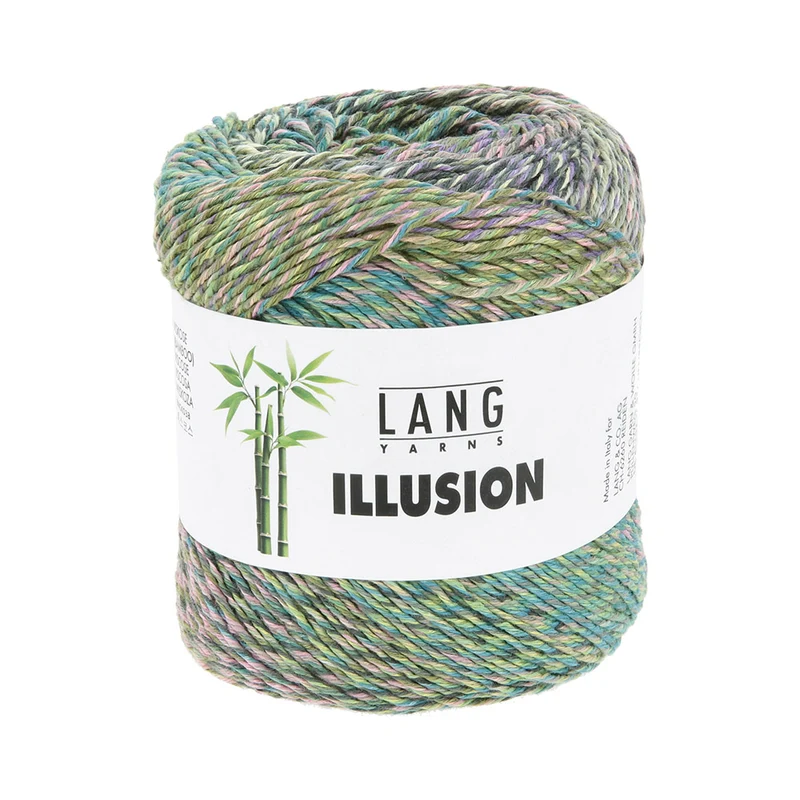 Lang Yarns Illusion 0010 Grün/Rosa/Blau/Lavendel