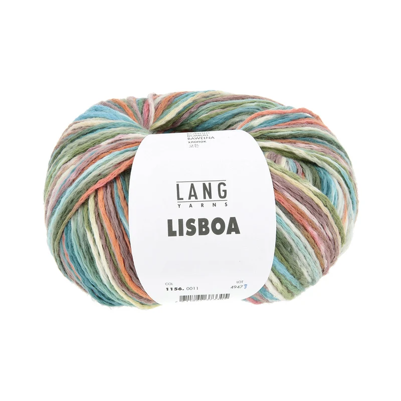 Lang Yarns Lisboa 0011 Oliv/Dunkelgrün/Blau/Orange