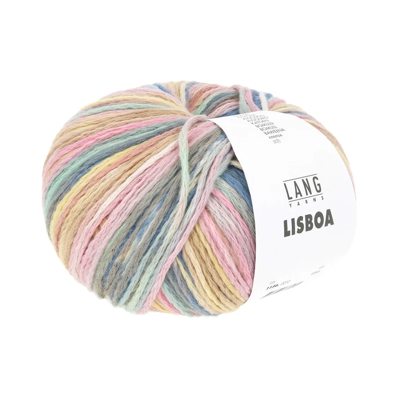 Lang Yarns Lisboa 0010 Rosa/Creme/Jeansblau/Lachsrosa