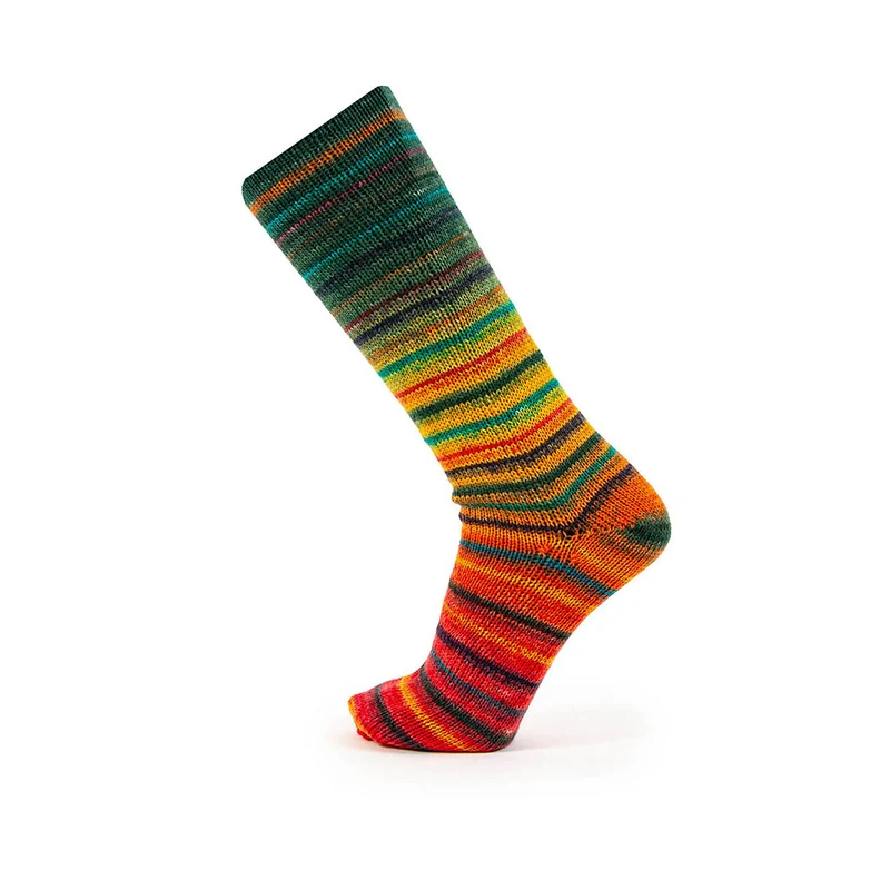 Katia Symmetric Socks & More – Paradise 045 Jeans-Camel-Orange
