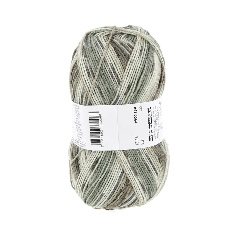 Lang Yarns Super Soxx Bamboo Color 4-fach 0564 Grau/Beige 1152 Nettle