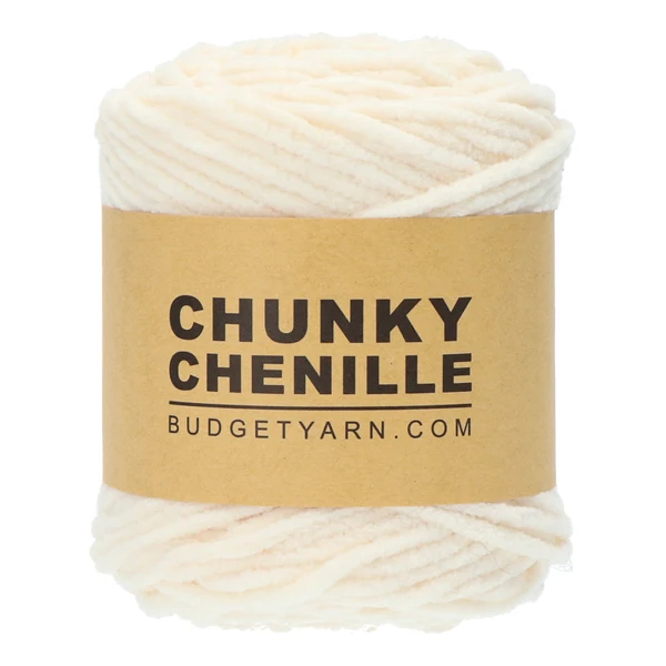 BudgetYarn Chunky Chenille 002 Creme