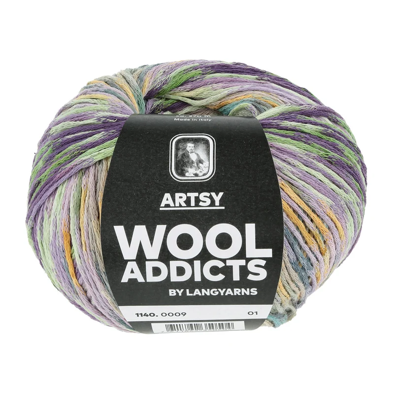 Lang Yarns Artsy 009 Lila/Grün/Orange/Blau