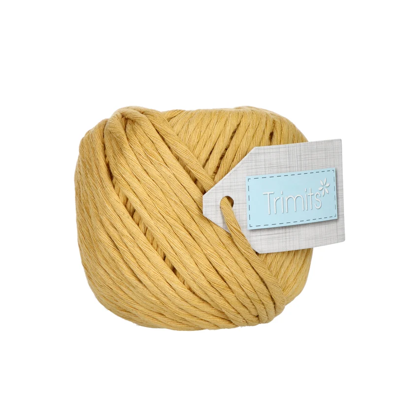 Trimits Makramee-Schnur aus Baumwolle 50 m x 4 mm 05 Senf