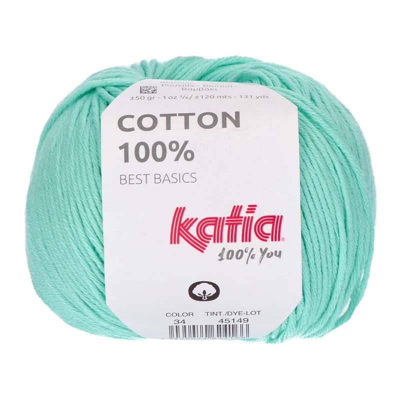 Katia Cotton 100 % 034 Weißgrün