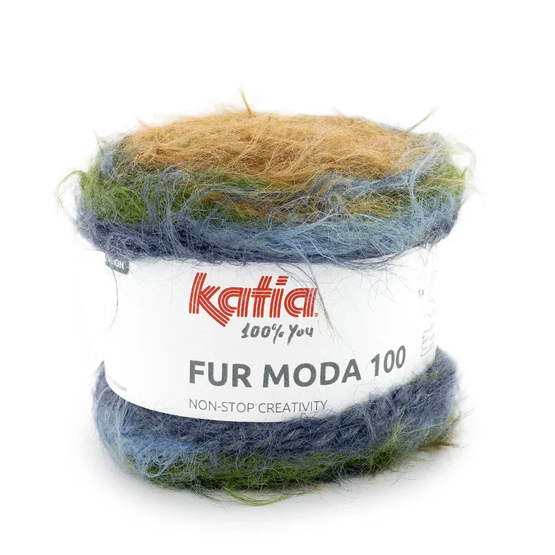 Katia Fur Moda 100 304 Grün-Ocker-Blau