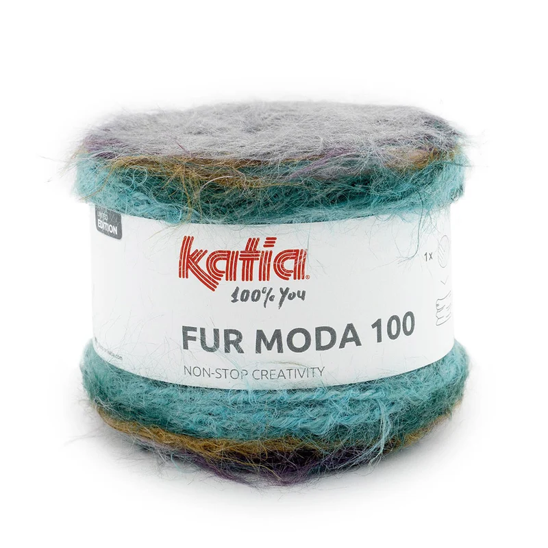 Katia Fur Moda 100 302 Ölfarbe – Lila – Ocker