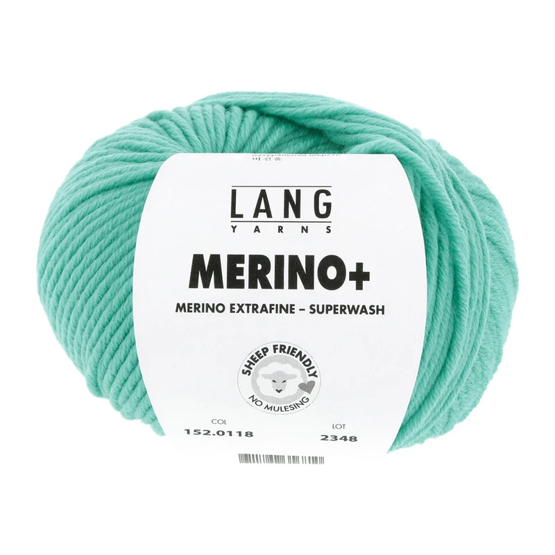 Lang Yarns Merino+ 0118 Quarzgrün