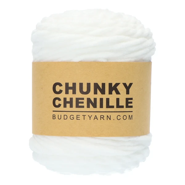 BudgetYarn Chunky Chenille 001 Weiß