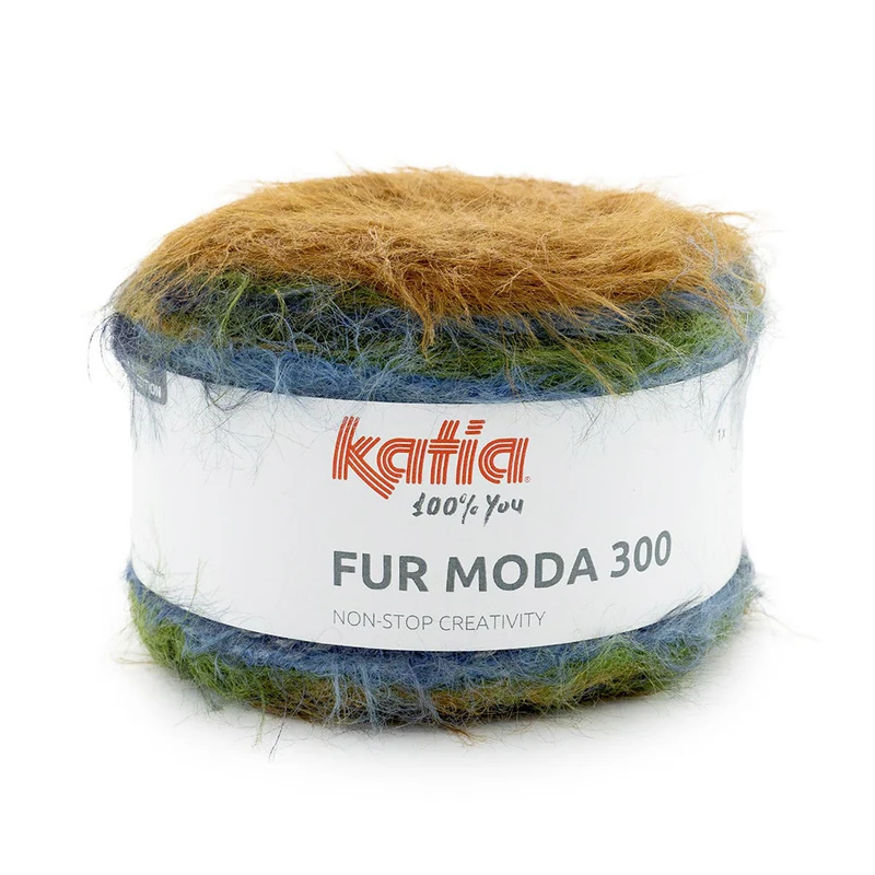 Katia Fur Moda 300 304 Grün-Ocker-Blau