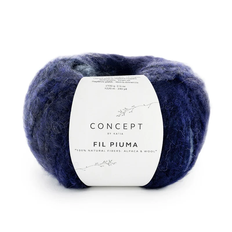 Katia Concept Fil Piuma 302 Blau-Grau