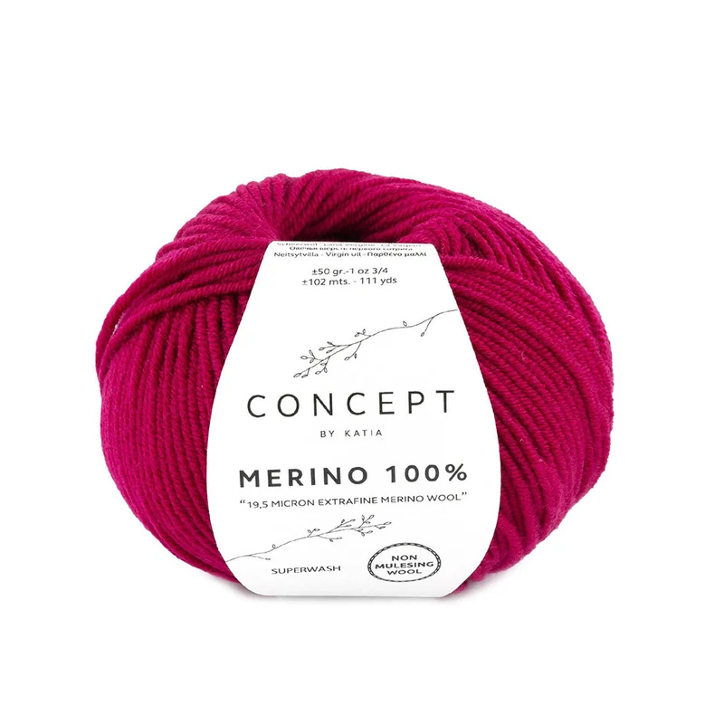 Katia Merino 100 % 049 Dunkles Fuchsia