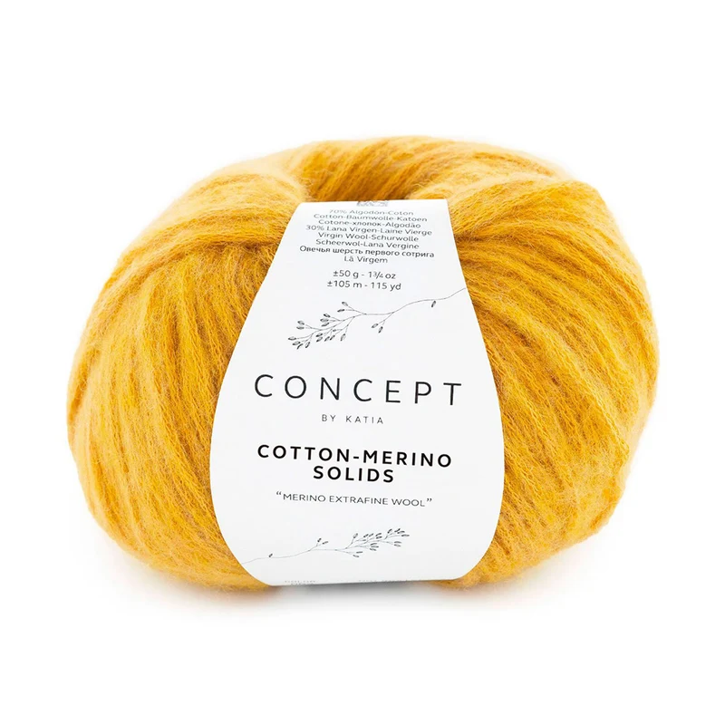Katia Cotton-Merino Solids 062 Senfgelb
