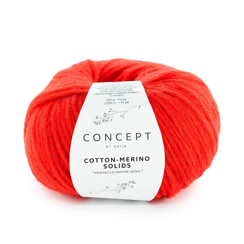 Katia Cotton-Merino Solids 064 Rot