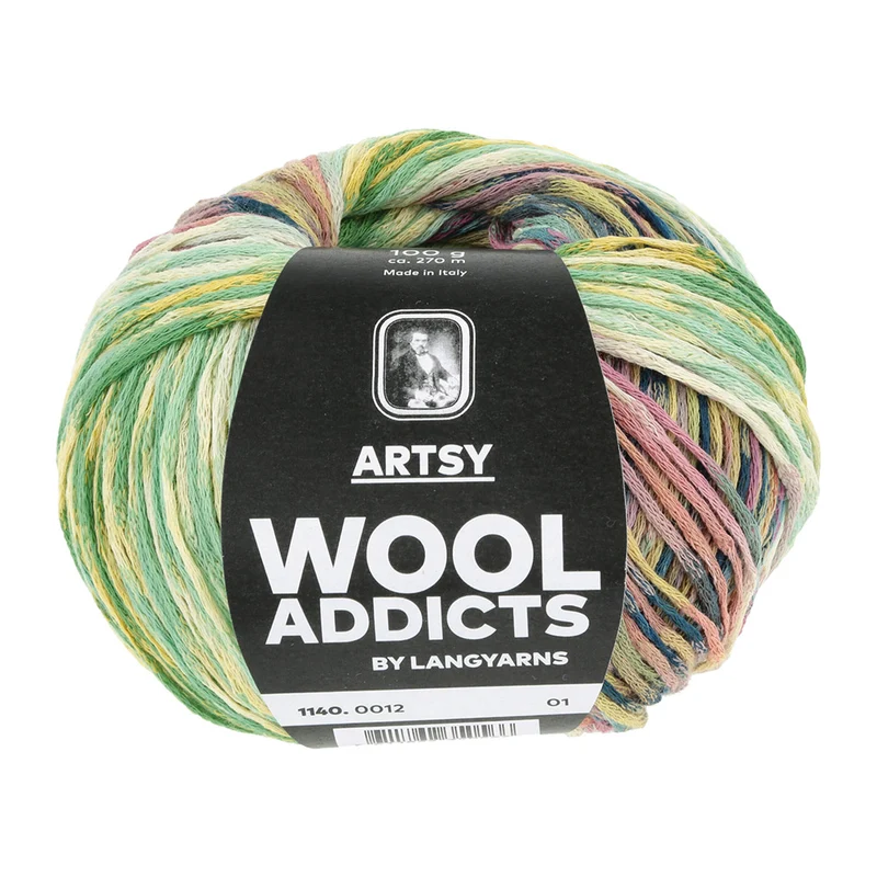 Lang Yarns Artsy 012 Grün/Gelb/Rosa/Petrol