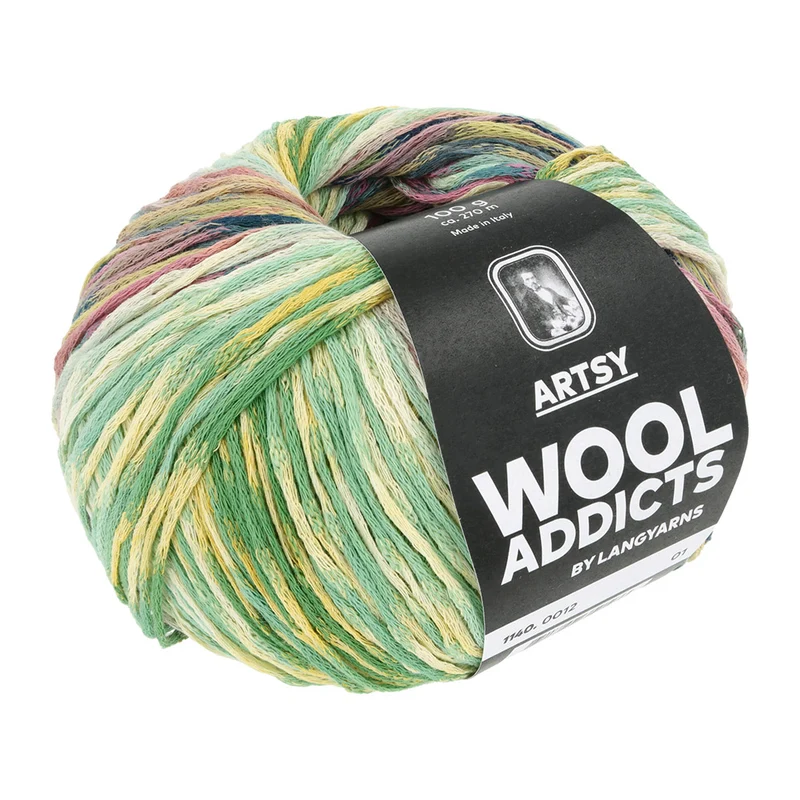 Lang Yarns Artsy 012 Grün/Gelb/Rosa/Petrol