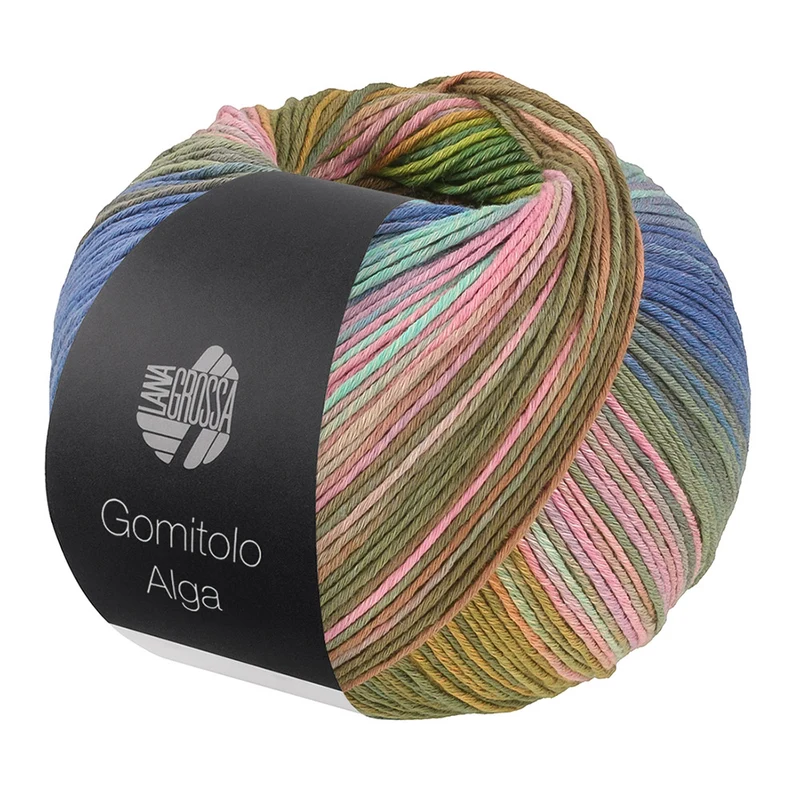 Lana Grossa Gomitolo Alga 2023 Blau/Jeans/Jade/Rosa/Lila/Khaki/Oliv/Orange/Gelbgrün