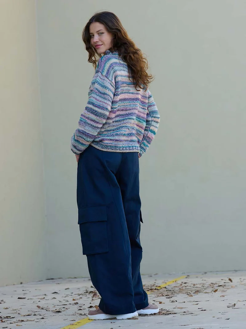 Katia Cotton-Merino Rainbow 502 Kaugummi-Rosa – Flieder – Pastellblau