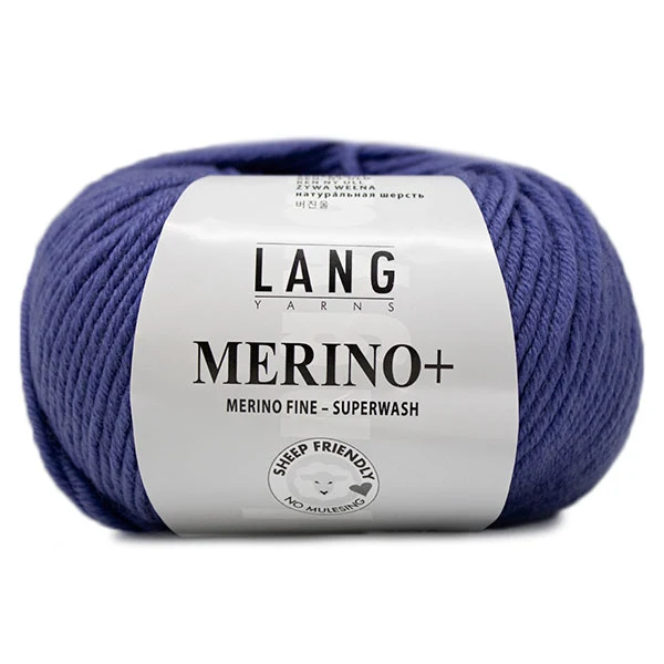 Lang Yarns Merino+ 0106 Blau Medium