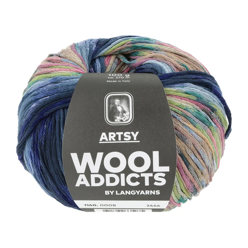 Lang Yarns Artsy 008 Blau/Rosa