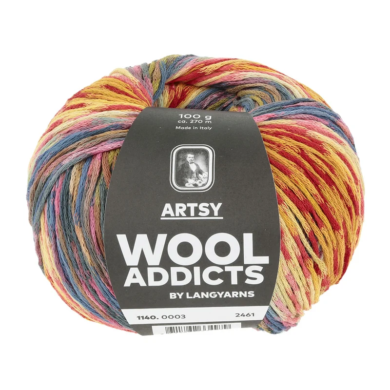 Lang Yarns Artsy 003 Rot/Blau/Gelb