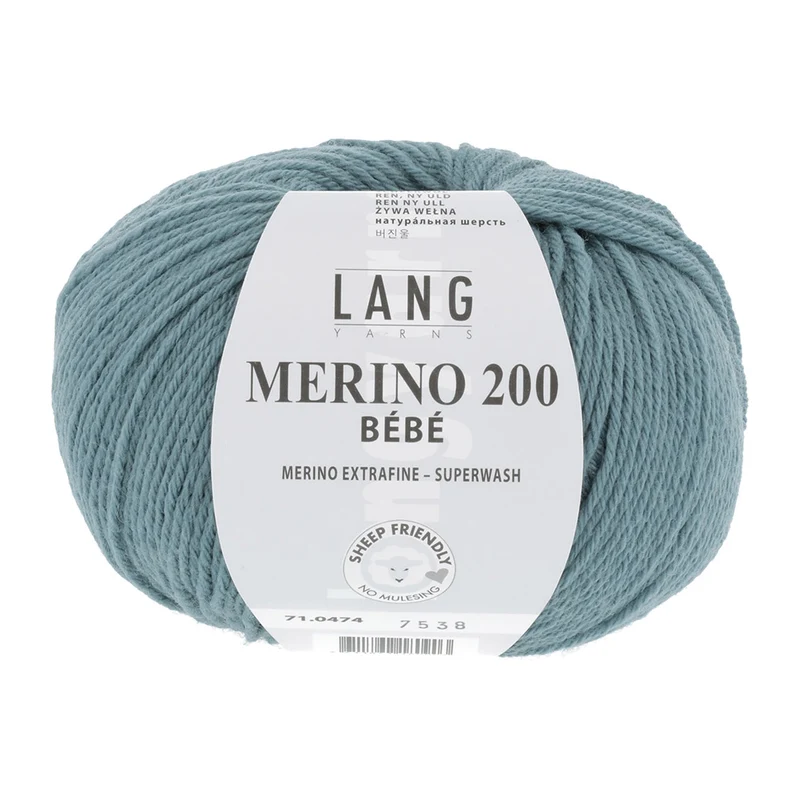 Lang Yarns Merino 200 Bebe 0474 Atlantik