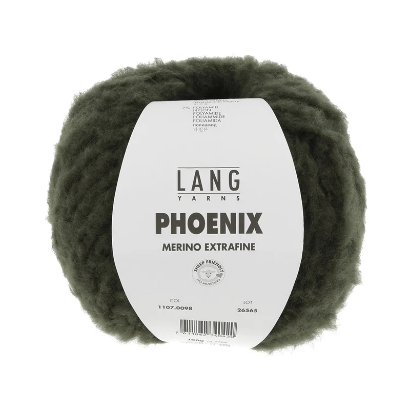 Lang Yarns Phoenix 098 Dunkles Olivgrün