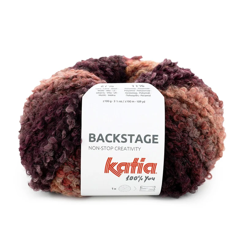 Katia Backstage 204 Braun-Rot-Camel-Schwarz